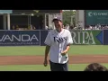 Chief Meteorologist Denis Phillips throws first pitch at Rays game