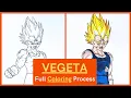 Vegeta Coloring Page Calm Relaxing Art