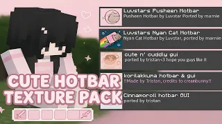 Minecraft BE cute hotbar gui texture packs