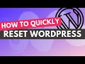How to Reset Wordpress Website to Default - Free Wordpress Reset Plugin