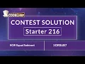 XOR Equal Subtract XORSUB7 Starter 216 CodeChef Solution