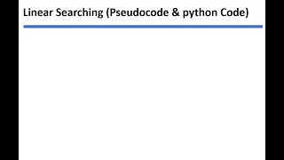 Linear Searching Pcode Python code