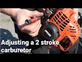 How to set The High Air Fuel Mixture on an Echo 2 Cycle Weedeater Line Trimmer Carburetor