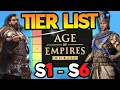 Lagu ULTIMATE HERO TIER LIST 2025?! SEASON 1 - SEASON 6! Age of Empires Mobile