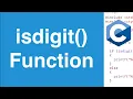 isdigit Function C Programming Tutorial