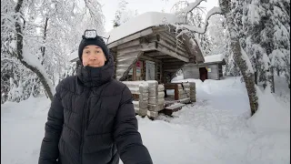 3 Days Alone in a Finnish Wilderness Cabin at -30°C