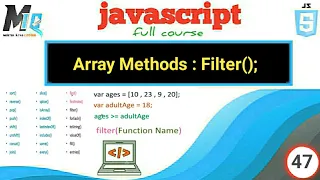 Array Methods Filter in javascript Urdu Hindi tutorial beginners