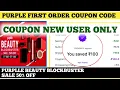 purple first order coupon code Purplle beauty blockbuster sale 50 off Purplle