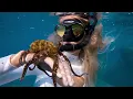 2 blondes cave diving a cutie octopus FREEDIVING VLOG