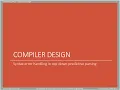 - Compiler Design