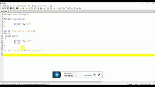 using for while and do while loop in perl