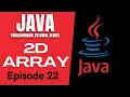 Java Tutorial 2D ARRAYS IN JAVA NESTED FOR LOOP Tagalog English Filipino 2021