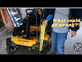 Cub Cadet Z-Force blade change and Harbor Freight 1 Ton Chain hoist