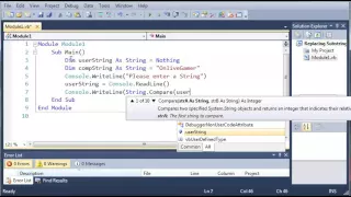 Visual Basic Tutorial 23 Comparing Strings YouTube