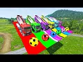 Download Lagu Flatbed Truck Mcqueen | Transportation with Truck - Pathole vs cars #217 - BeamNG.drive Live
