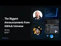 VS Code Live - The Biggest Announcements from GitHub Universe