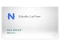 NativeScript Editable ListView