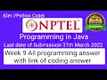 NPTEL Programming in Java week 9 all 5 programming assignment answer with code link