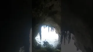 Cave hike up through a mountain #shorts #sailing #adventure #cave