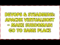 DevOps SysAdmins Apache VirtualHost - Make subdomain go to same place 2 Solutions