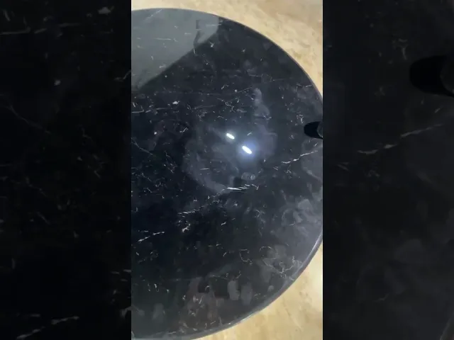 Marble Coffee Midnight Obsidian Trinity Table 3 Legged