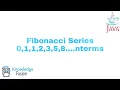 Fibonacci Series using JAVA Programming ICSE