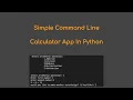 Simple Command Line Calculator App In Python