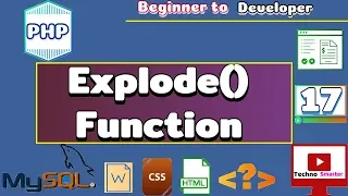 Explode function exploade PHP Tutorials for beginners - 17 HINDI