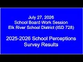 2026-07-27 School Board Work Session Elk River School District ISD 728