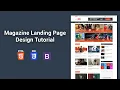 Magazine Landing Page Design HTML CSS Bootstrap 4