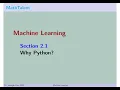 MathTalent Machine Learning Section 2 1 Why Python