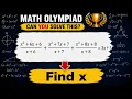 Math Olympiad Find x Simplify Each Fraction Factor Out x Three Roots