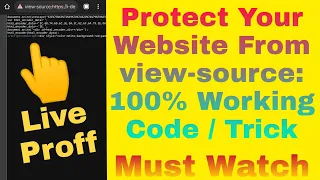 Protect Website From View Source  Protect Website From View Source