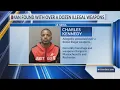 Corning Police arrest man with over a dozen illegal weapons copious amounts of ammunition