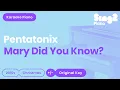 Pentatonix - Mary Did You Know Karaoke Piano
