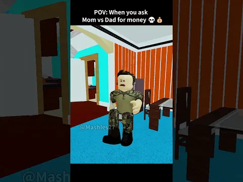 When you ask Mom vs Dad for money 💸😭 #roblox #shorts #robloxanimation #usa