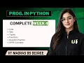 Programming in Python Week 4 Complete One Shot Question Practice IIT Madras BS Degree