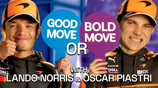 Lando Norris Oscar Piastri Weigh up Good vs Bold Moves Presented by Okta