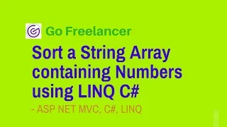 Sort a String Array containing Numbers using LINQ C
