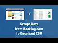 Scrape Data from Booking com using Python - HTML to Excel CSV