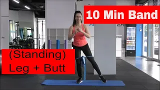 10 minute theraband leg u0026 butt workout standing glute u0026 leg toning routine