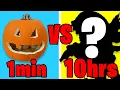 1MIN vs 10HOURS SPOOKY HALLOWEEN PUMPKIN CARVING