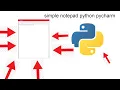 Python how to create simple notepad pycharm ide