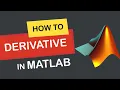 How to derivative in MATLAB MATLAB tutorial