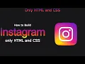 how to build Instagram UI clone using HTML and CSS for Beginners Navbar