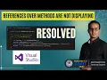 References Over The Methods Classes Not Displaying Visual Studio Issues