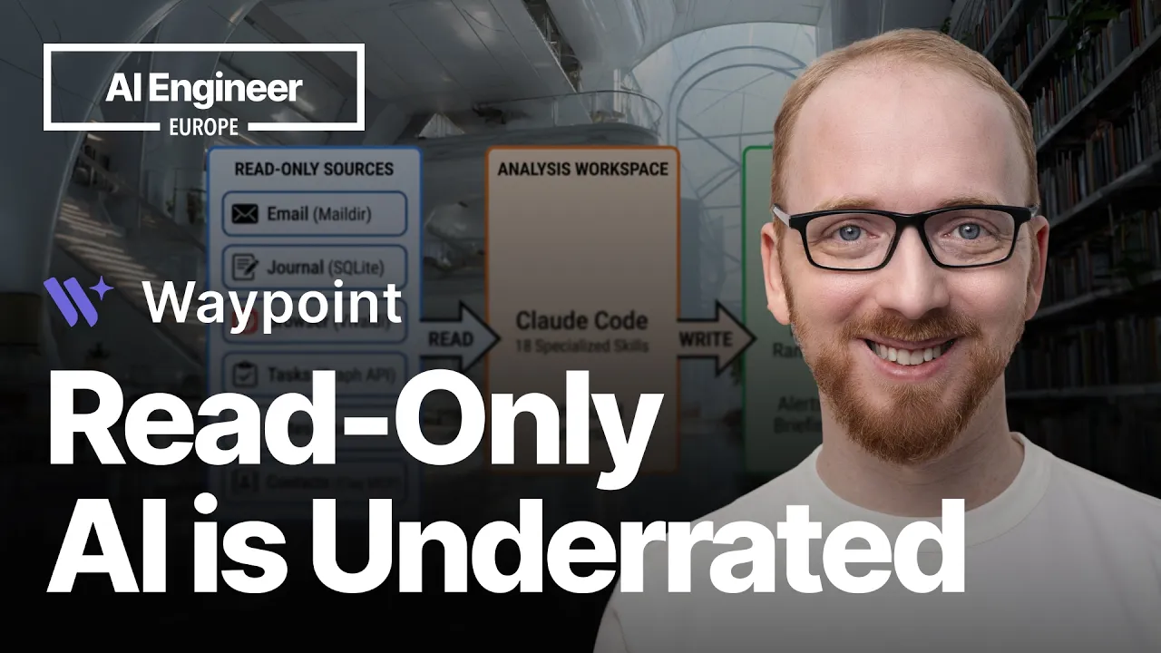 Cognitive Exhaust Fumes, or: Read-Only AI Is Underrated — Šimon Podhajský, Head of AI, Waypoint: video thumbnail