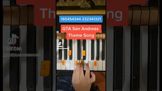 GTA San Andreas Theme Piano Tutorial 