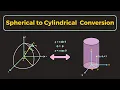Spherical to Cylindrical Vector Conversion with solved example Electromagnetic Theory