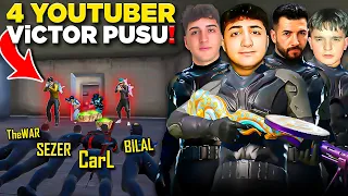 4 YOUTUBER İLE CANLI YAYINDA VİCTOR PUSUSU YAPTIK! | PUBG Mobile
